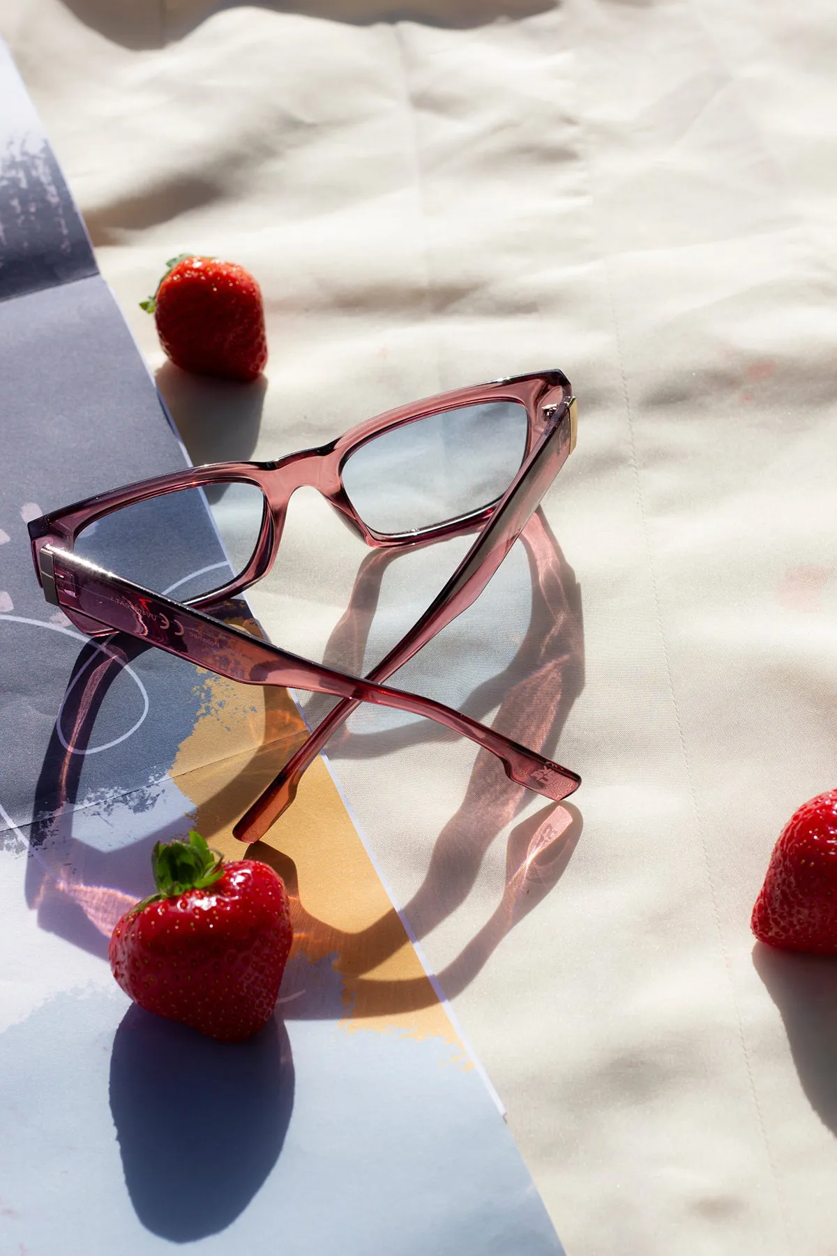 Wide Oblong Angled Sunglasses