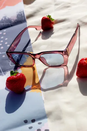 Wide Oblong Angled Sunglasses