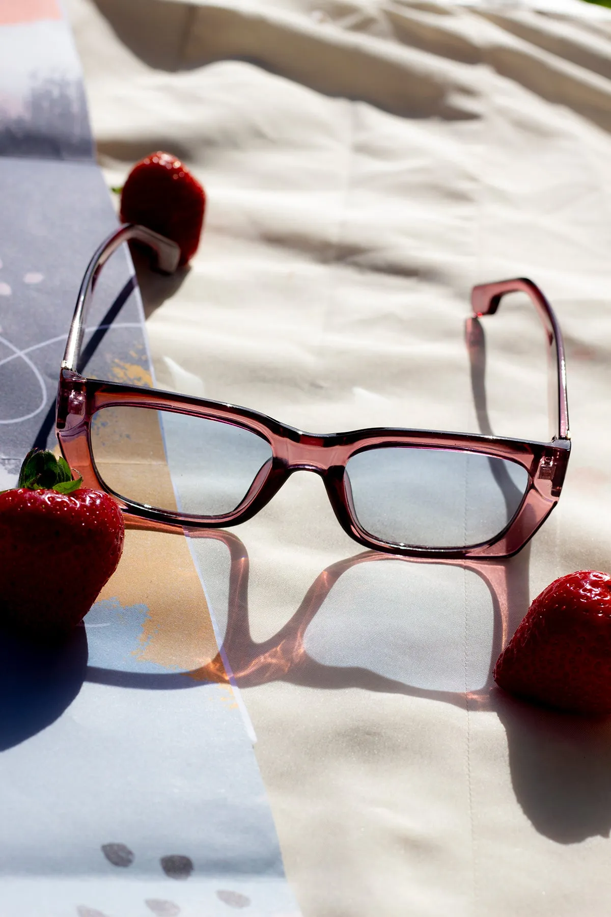 Wide Oblong Angled Sunglasses