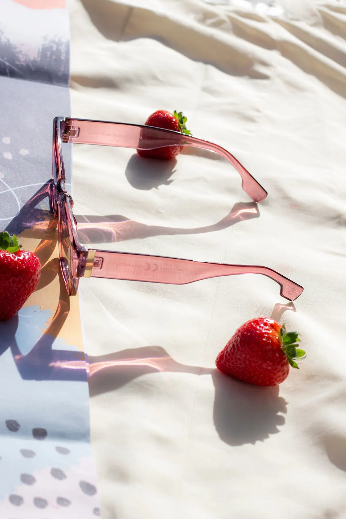 Wide Oblong Angled Sunglasses