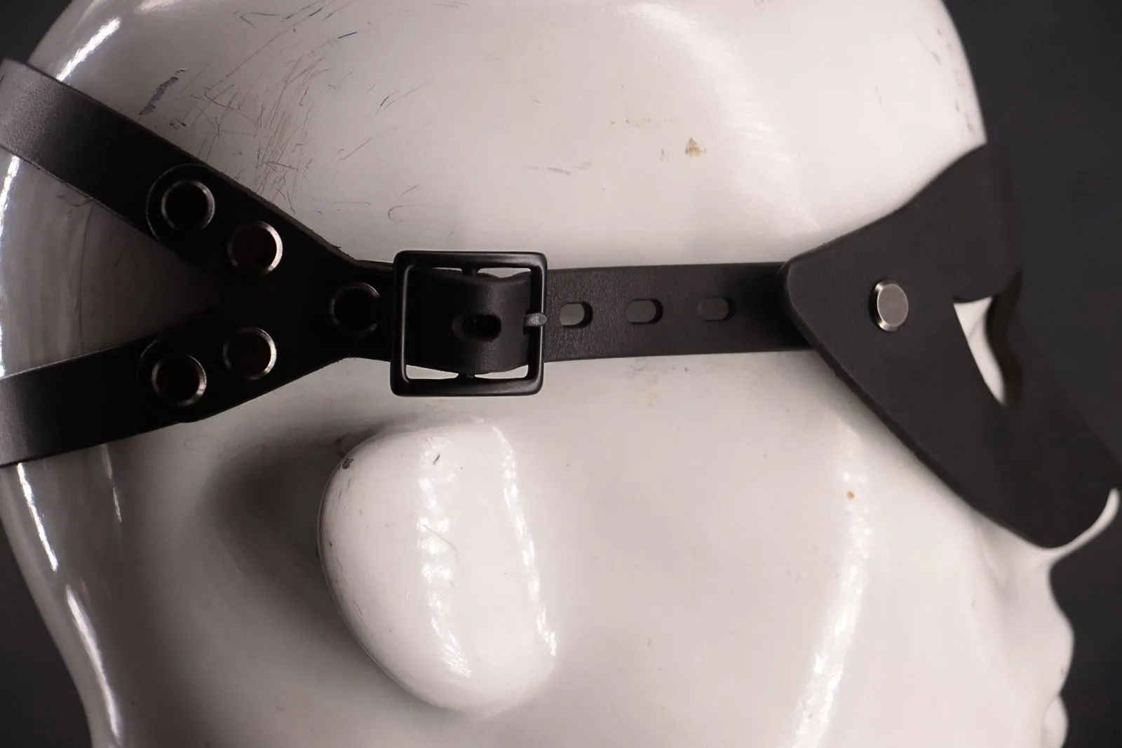 Winged Mask - Black with Black Hardware