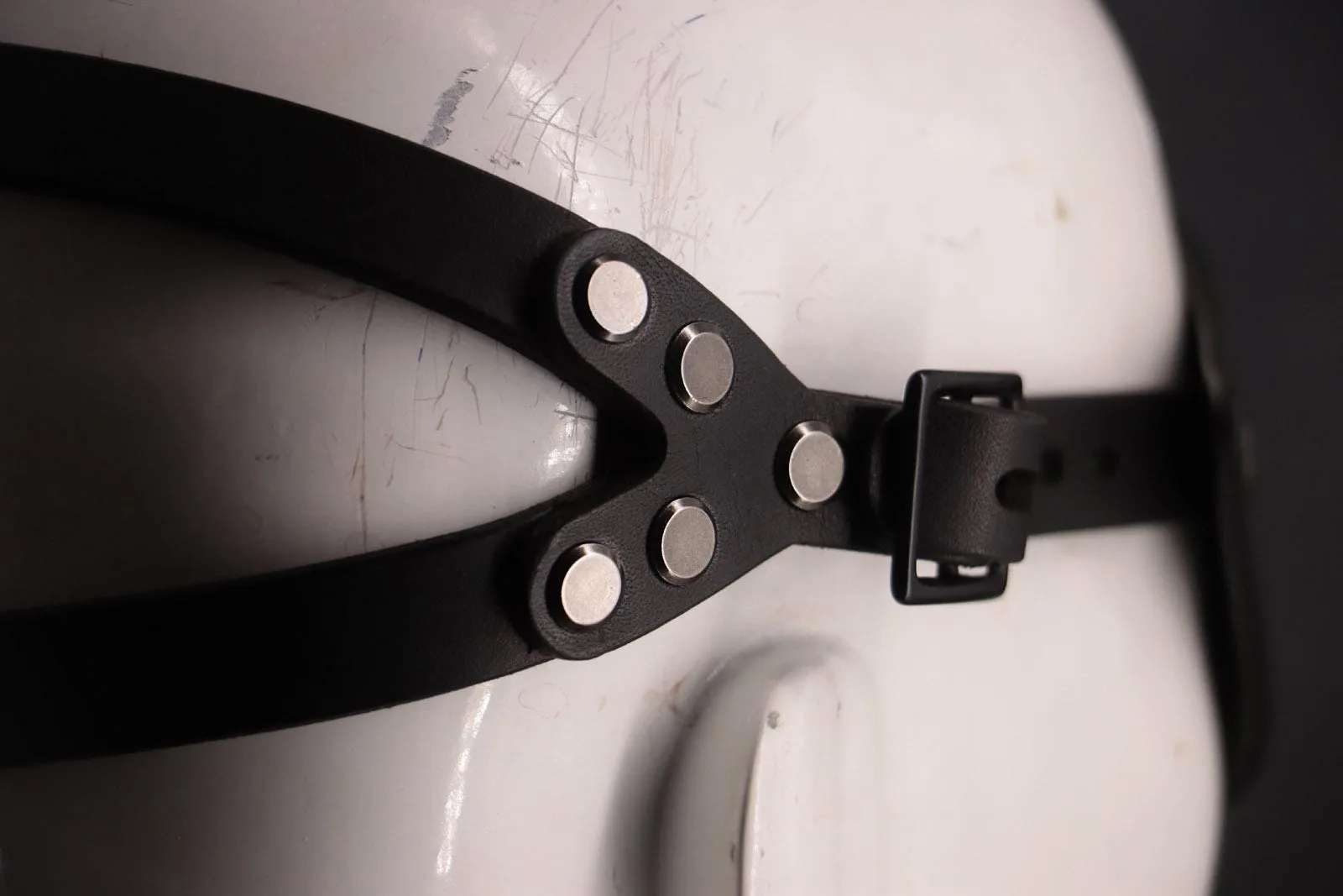 Winged Mask - Black with Black Hardware