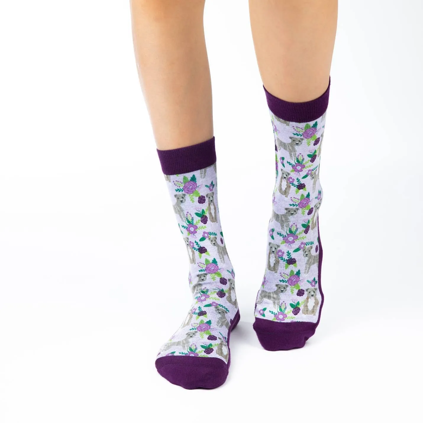 Women's Floral Pit Bulls Socks