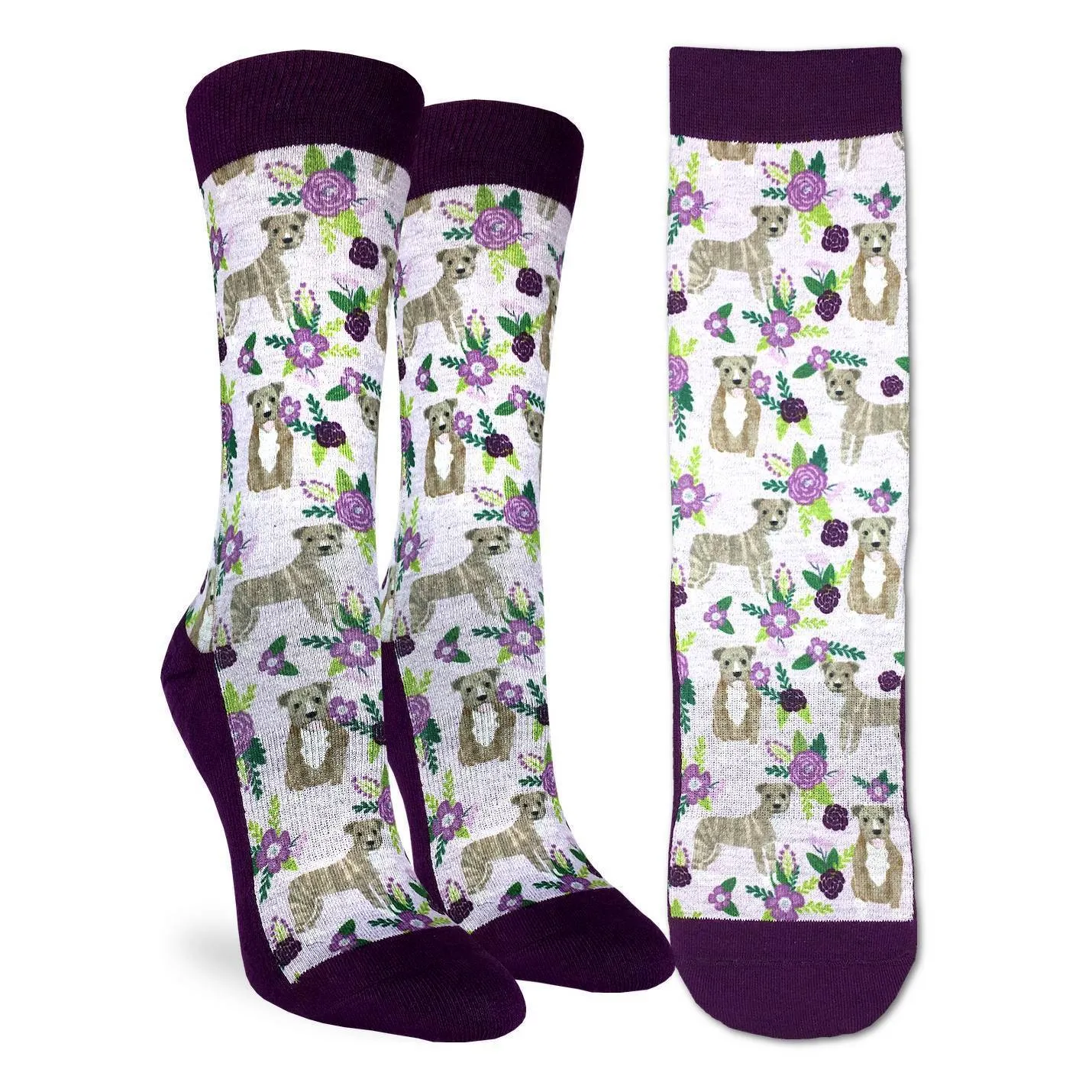 Women's Floral Pit Bulls Socks