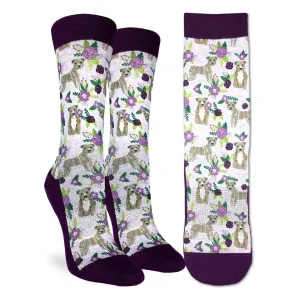 Women's Floral Pit Bulls Socks