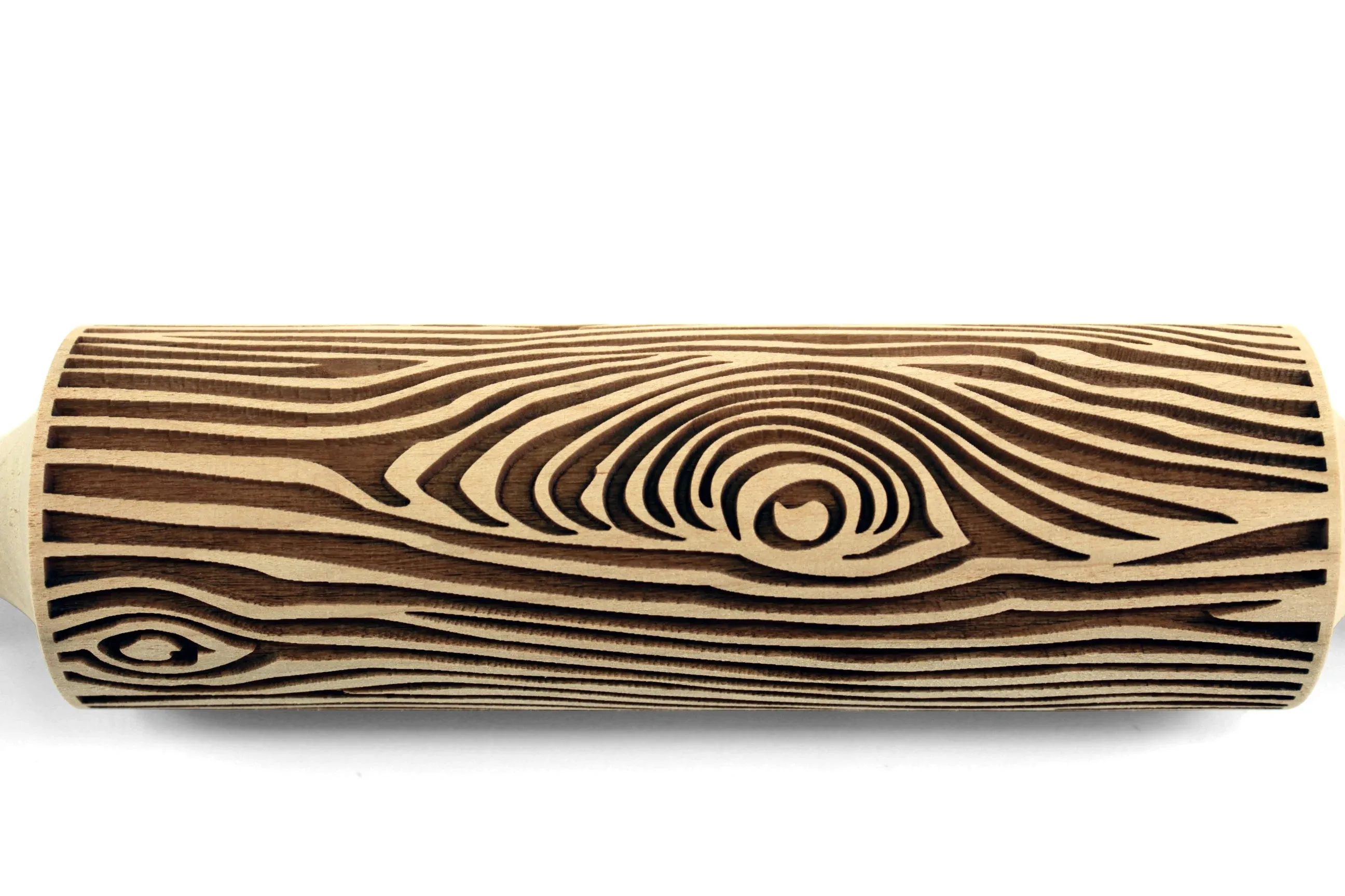 Wood Horizontal Texture Embossed Rolling Pin, Clay Stamp, Pottery Roller, Ceramic Tool, Christmas Gift, Textured Cookie