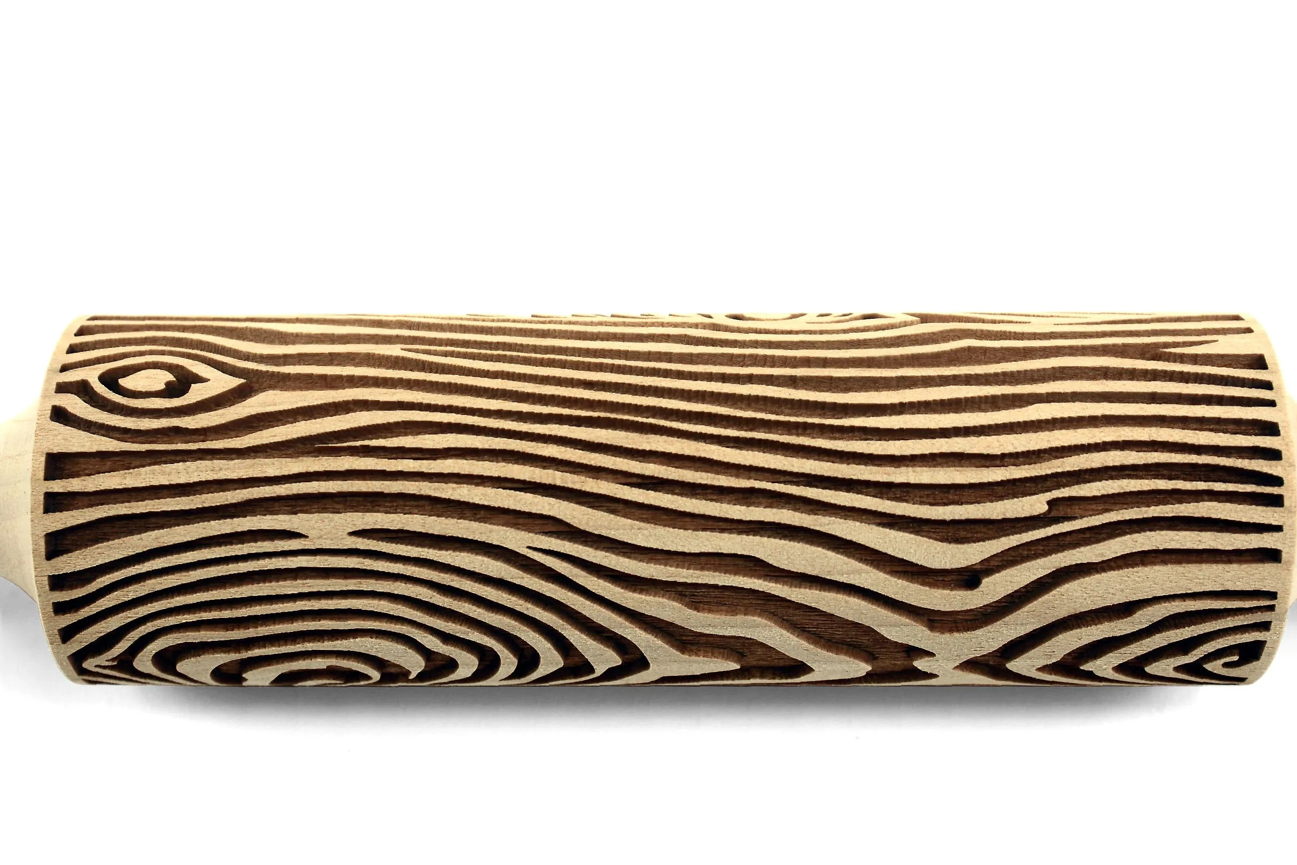 Wood Horizontal Texture Embossed Rolling Pin, Clay Stamp, Pottery Roller, Ceramic Tool, Christmas Gift, Textured Cookie