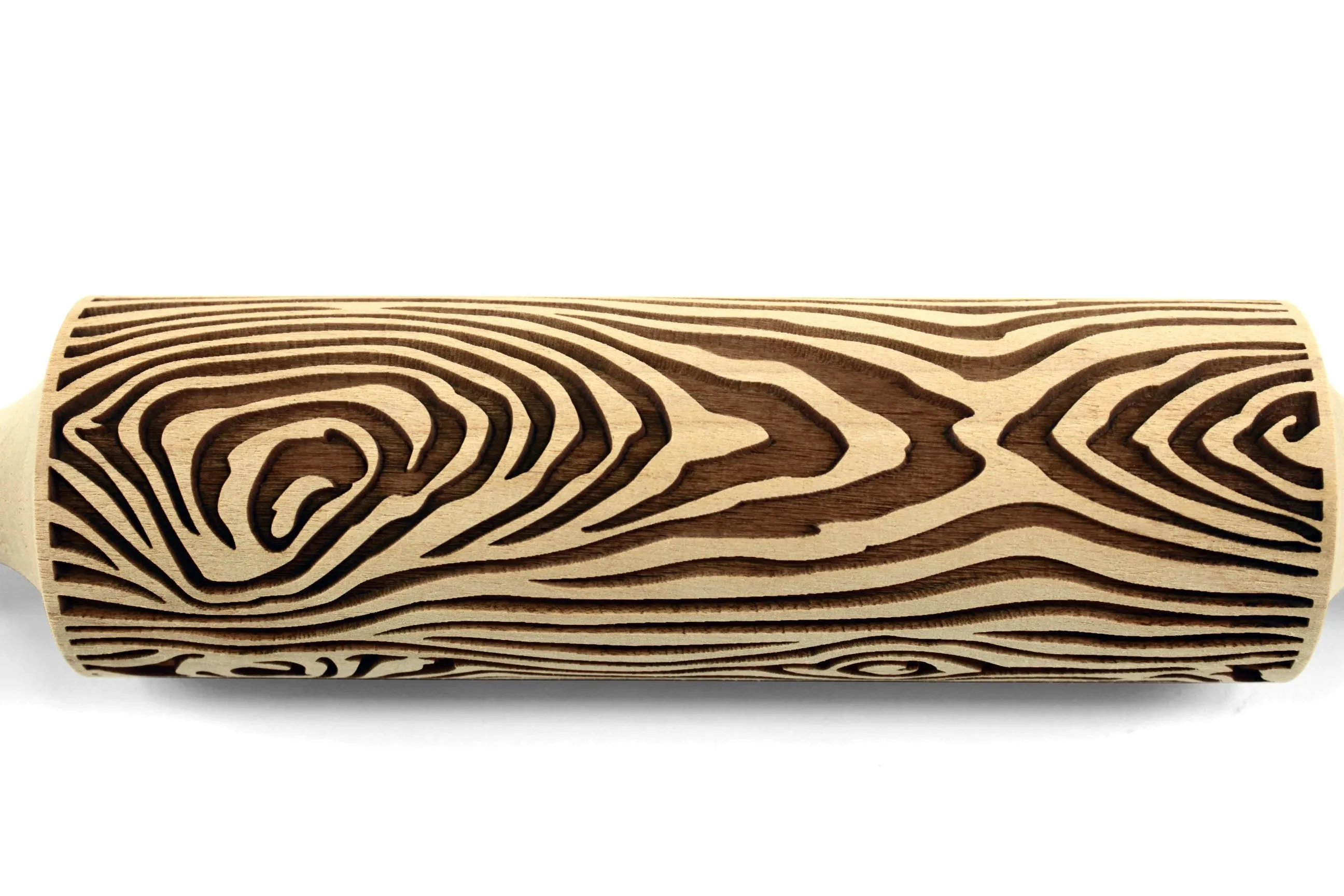Wood Horizontal Texture Embossed Rolling Pin, Clay Stamp, Pottery Roller, Ceramic Tool, Christmas Gift, Textured Cookie