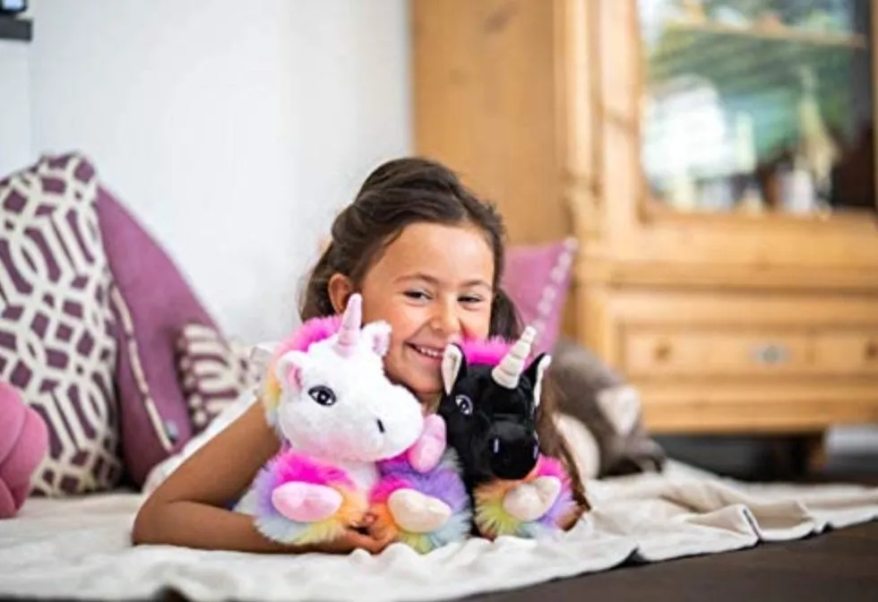 Wärmetier Einhorn Wärmflasche Kuscheltier White Rainbow Habibi Plush