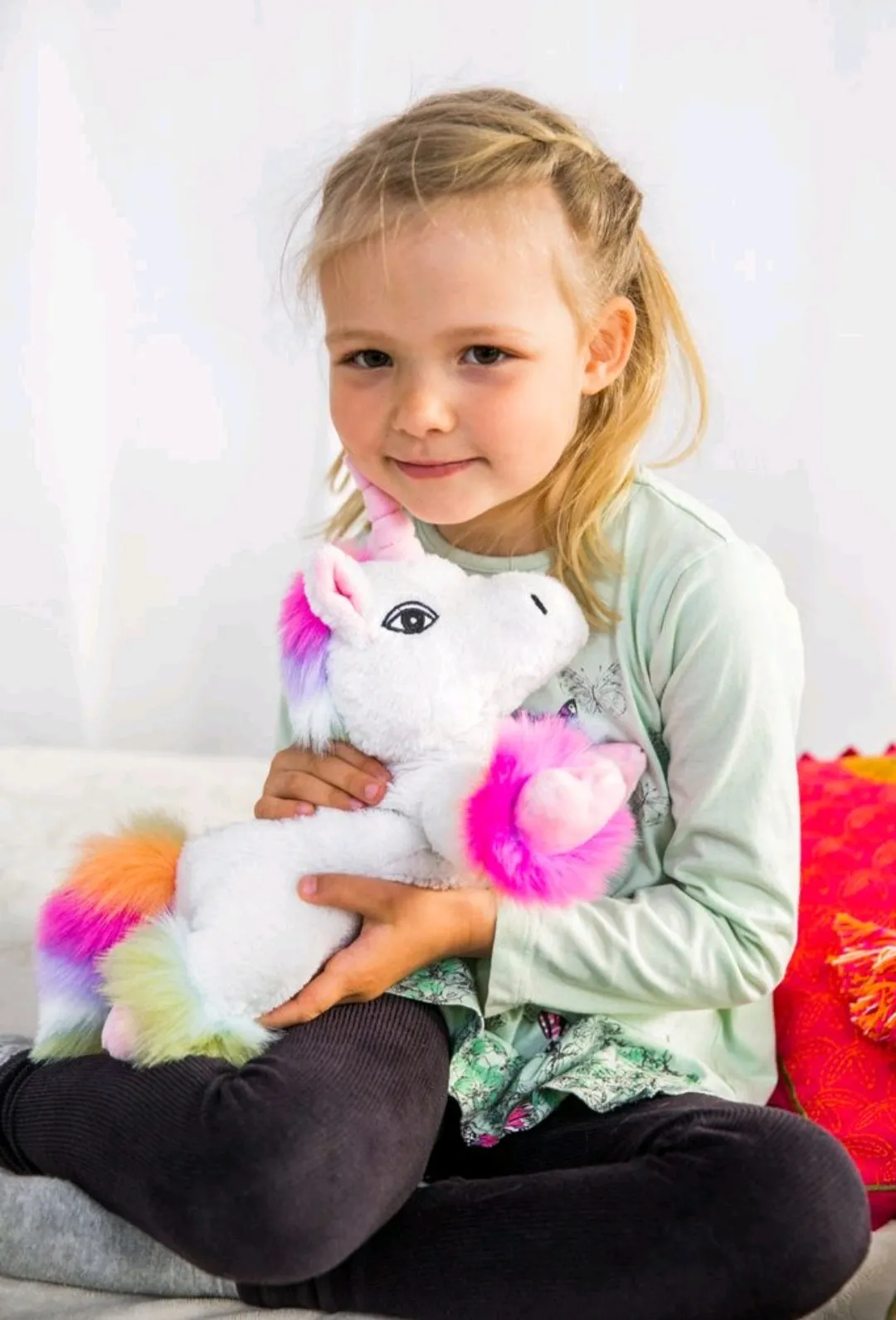 Wärmetier Einhorn Wärmflasche Kuscheltier White Rainbow Habibi Plush