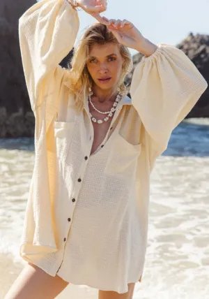 WS Capri Shirt Dress - Butter
