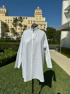 Yacco Maricard Diagonal Pintuck Tunic in White