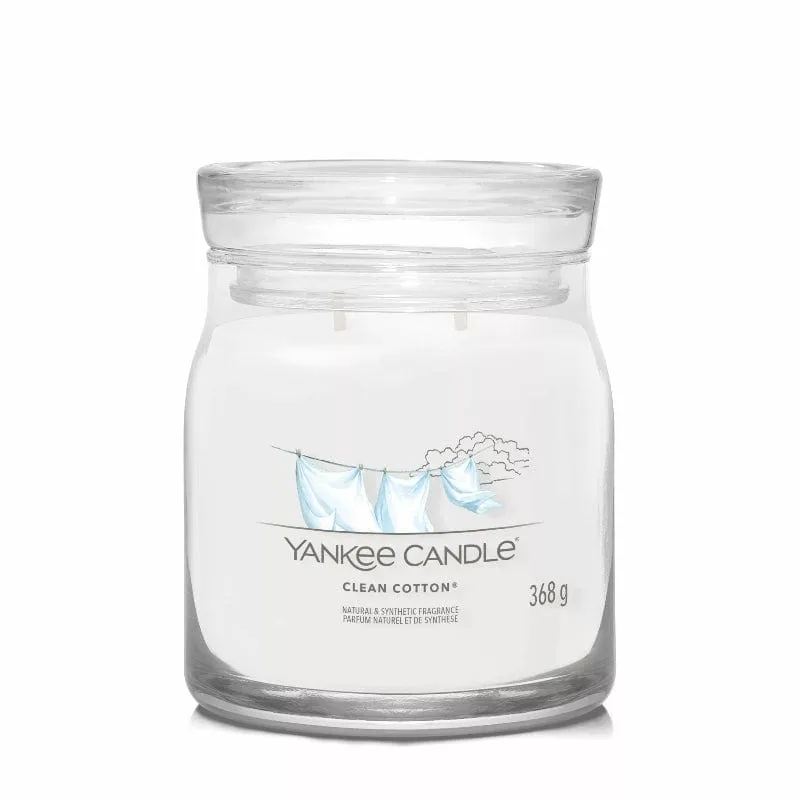 Yankee Candle Signature Medium Jar Clean Cotton 368g