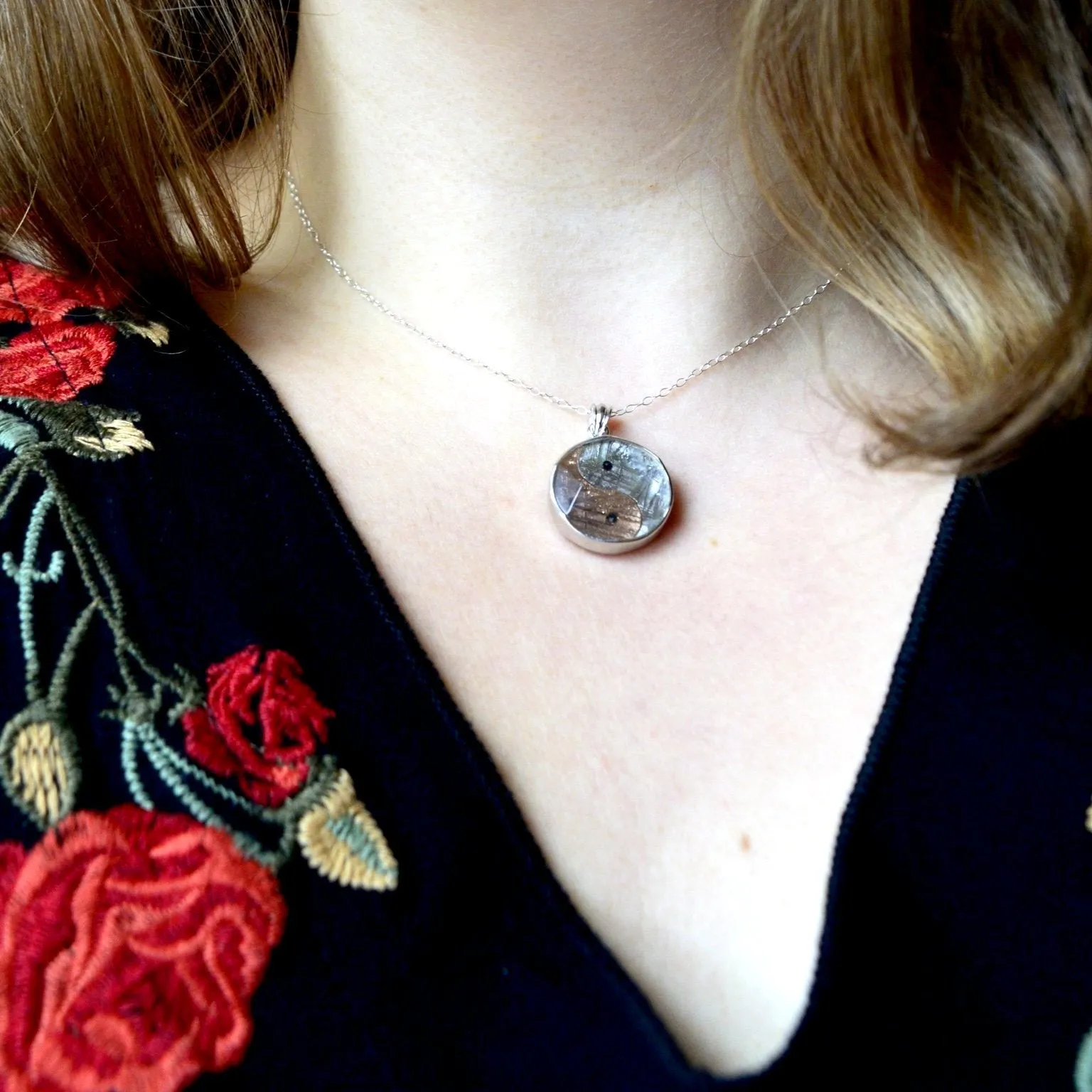 Yin Yang Meteorite Pendant