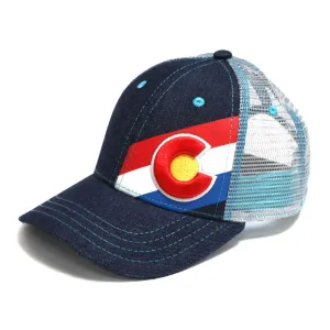 YoColorado - Kids Fit - Incline Trucker - Lil Coloradan Flag Hat
