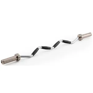 York Barbell | International Olympic EZ Curl Bar w/ Rubber Grips