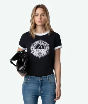 Zadig & Voltaire - Walk Diamante Insignia T-Shirt - Noir