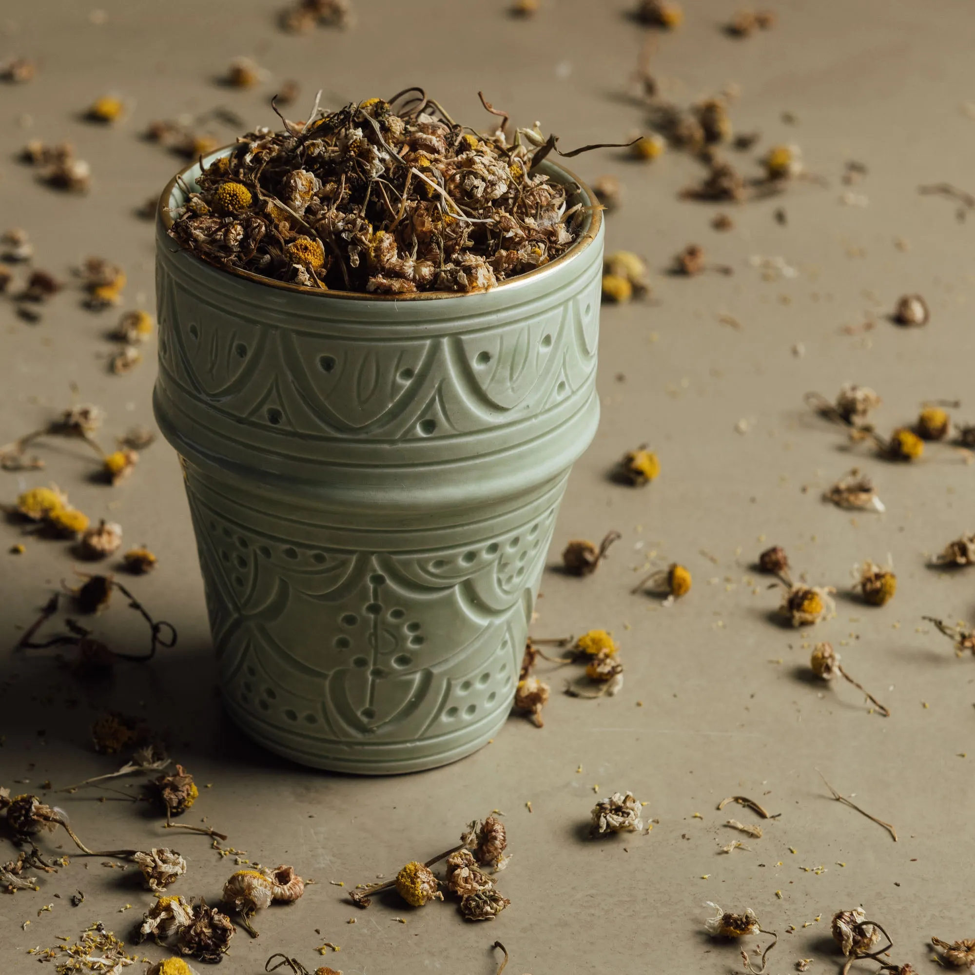 Zagora Green - Moroccan Dinnerware Set Adorned with 12 Carat Gold Accents