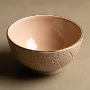 Zagora Sand Bowl - Moroccan Dinnerware Adorned with 12 Carat Gold Accents